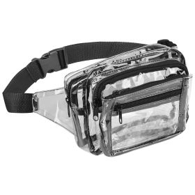 Clear Fanny Pack Unisex Transparent Waist Pouch Belt Bag Clear Purse Chest Bag for Outdoor Sport Travel Beach Concerts Travel