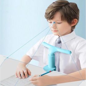 Sitting Posture Corrector; Anti-hunchback; Anti-bow Correction; Cervical Vertebra; Anti-neck Forward; Suitable For Primary School Children; Reading An (Color: Blue, material: ABS)