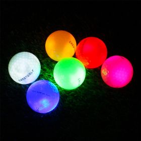 6Pcs Glow In The Dark Light Up Luminous LED Golf Balls For Night Practice Gift for Golfers (Color: 6Pcs Random)