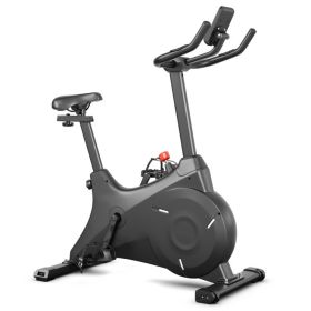 Indoor Gym Exercise Cycling Bike Smooth Belt Drive (Color: black, Type: Professional Exercise Bikes)